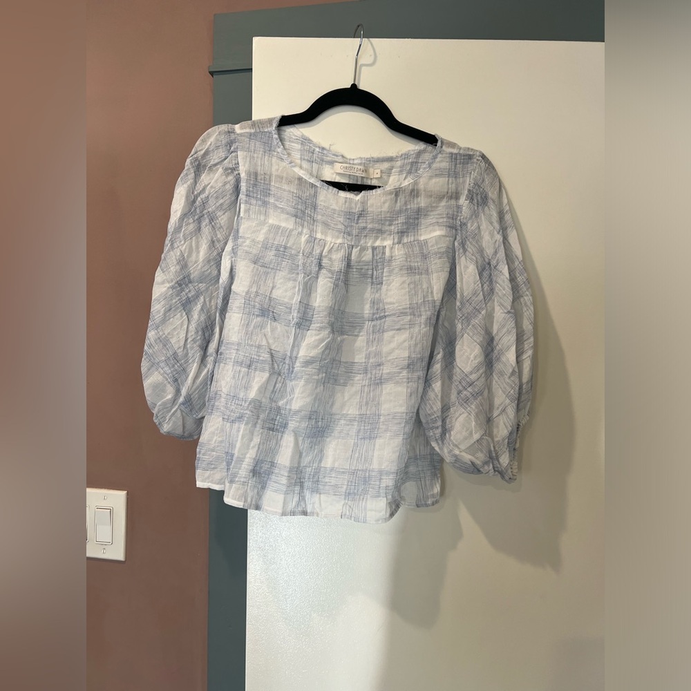 Christy Dawn puff sleeve blouse size medium